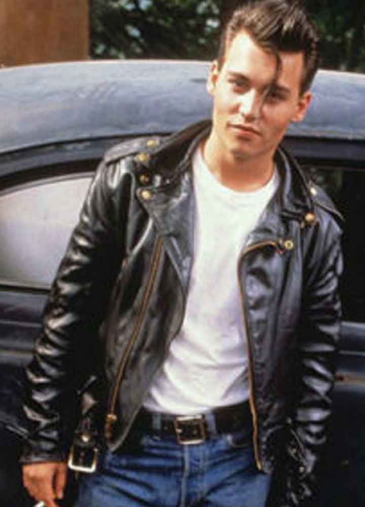 Cry-Baby Johnny Depp Motorcycle Leather Jacket Cry-Baby Johnny Depp Motorcycle Leather Jacket