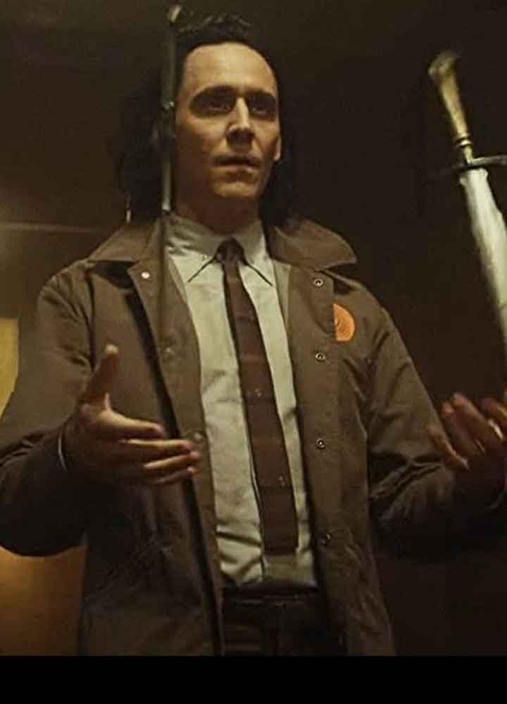 VARIANT LOKI TOM HIDDLESTON (LOKI) BROWN COTTON JACKET VARIANT LOKI TOM HIDDLESTON (LOKI) BROWN COTTON JACKET