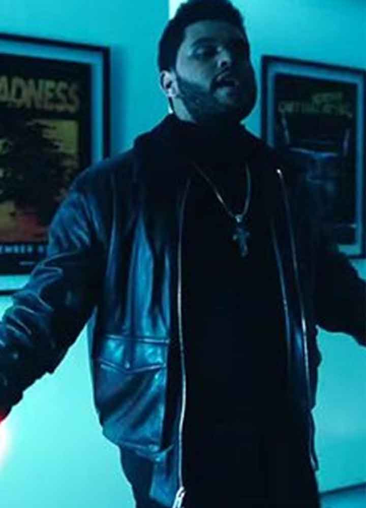 THE WEEKND STARBOY (DAFT PUNK) BLACK LEATHER JACKET