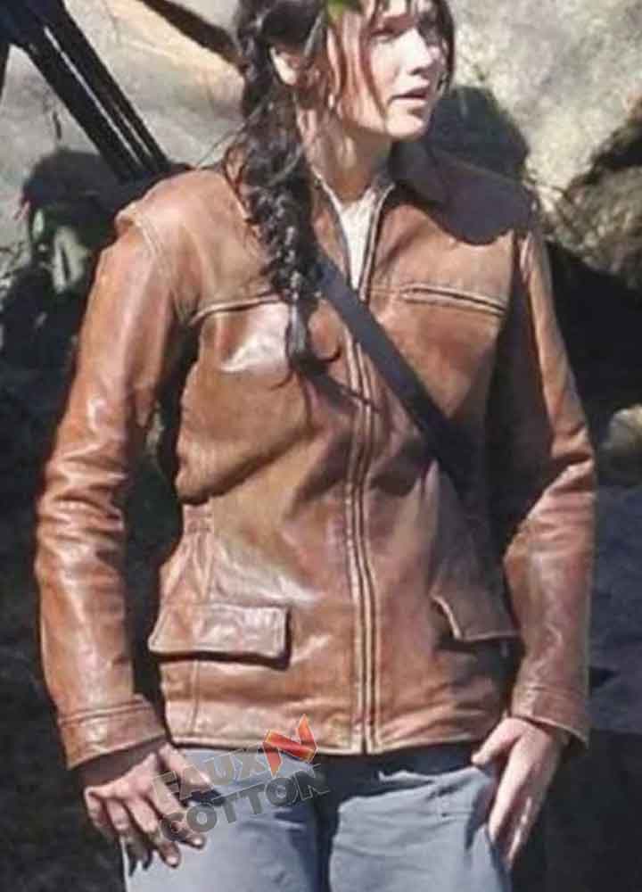 The Hunger Games (Katniss Everdeen) Jennifer Lawrence Leather Jacket The Hunger Games (Katniss Everdeen) Jennifer Lawrence Leather Jacket