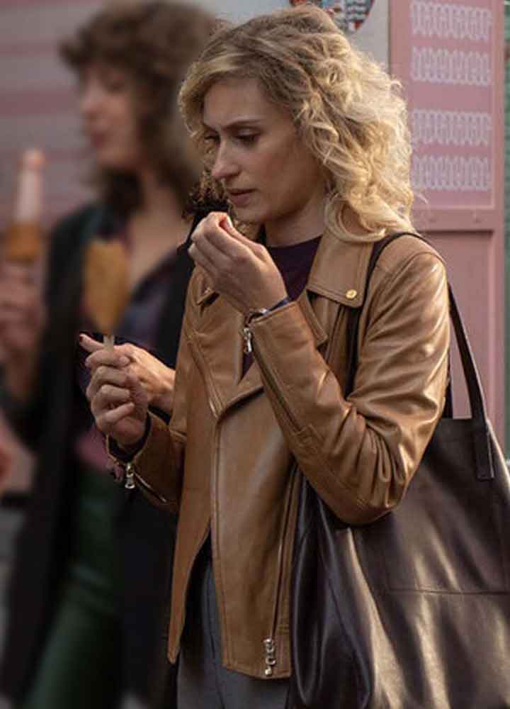 Valeria (Nerea) Teresa Riott Brown Leather Jacket