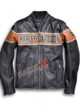 Harley Davidson Victory Lane Black Leather Jacket