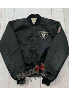 Vintage 1980s Oakland Raiders Starter Satin Jacket