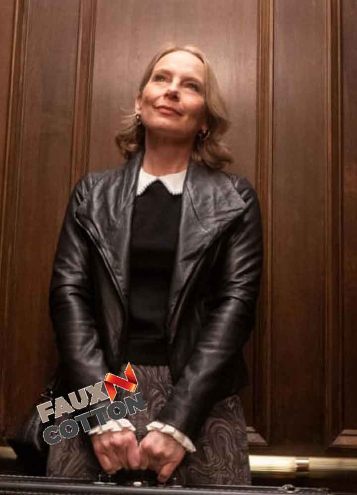 Only Murders In The Building Amy Ryan (Jan) Black Leather Jacket