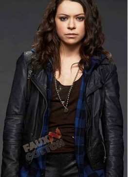 Orphan Black Tatiana Maslany (Sarah Manning) Black Leather Jacket