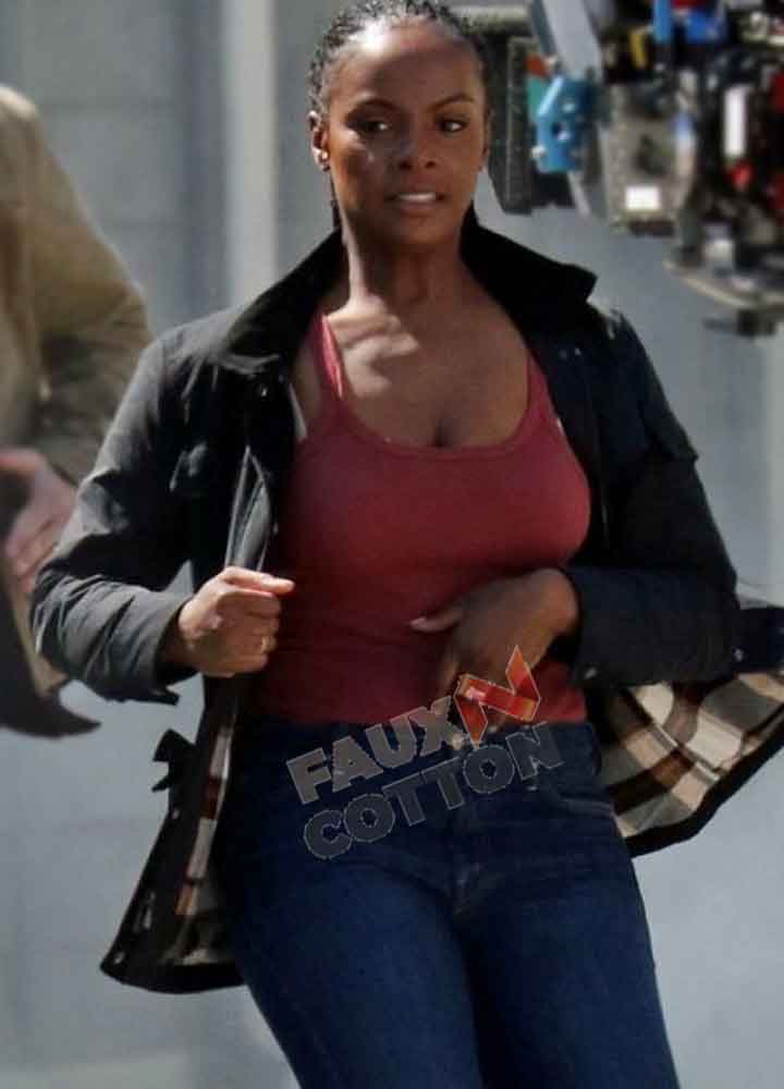 Sonic the Hedgehog 2 (Maddie) Tika Sumpter Black Cotton Jacket Sonic the Hedgehog 2 (Maddie) Tika Sumpter Black Cotton Jacket