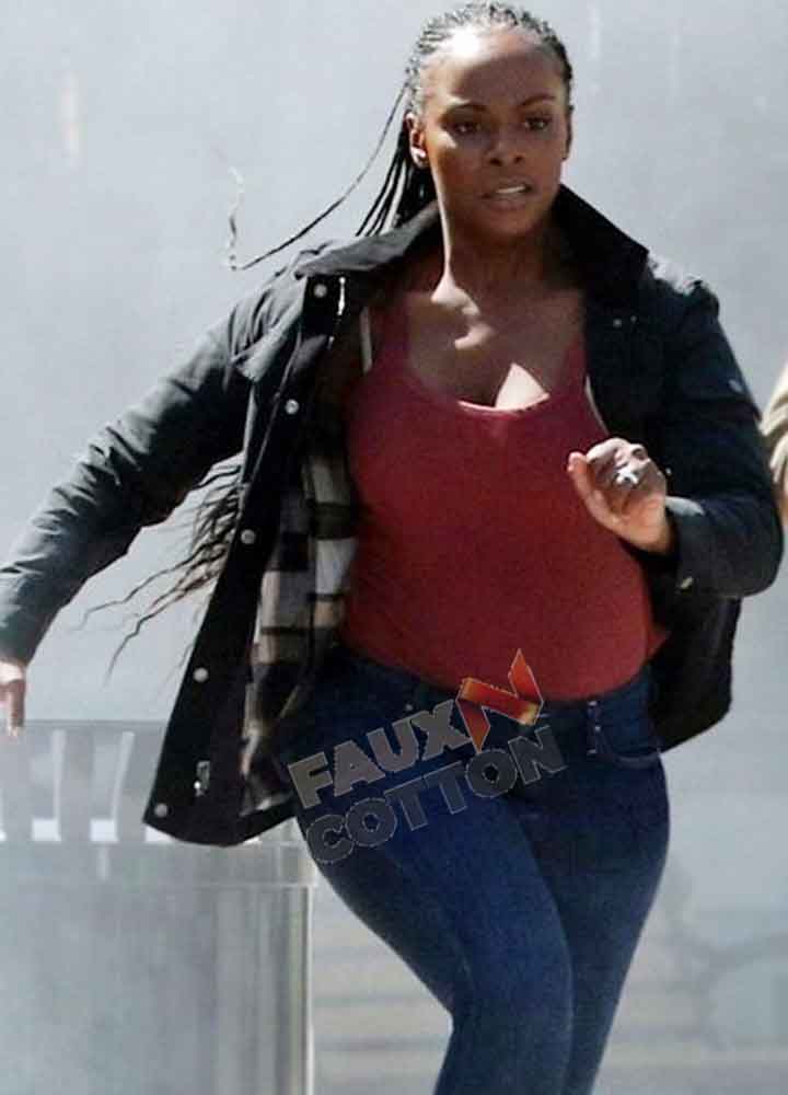 Sonic the Hedgehog 2 (Maddie) Tika Sumpter Black Cotton Jacket Sonic the Hedgehog 2 (Maddie) Tika Sumpter Black Cotton Jacket
