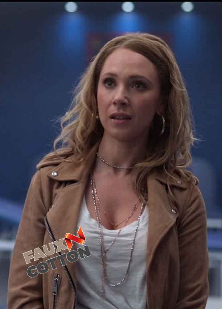 Ted Lasso Juno Temple (Keeley Jones) Brown Suede Jacket