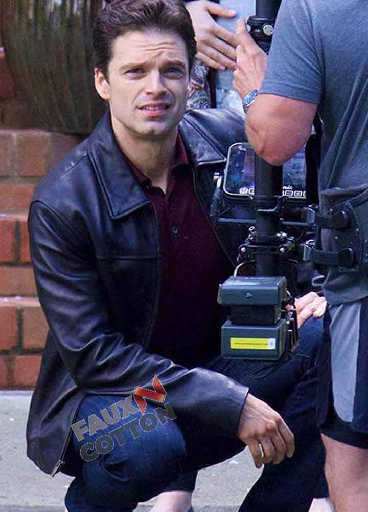 The Last Full Measure (Scott Huffman) Sebastian Stan Black Leather Jacket