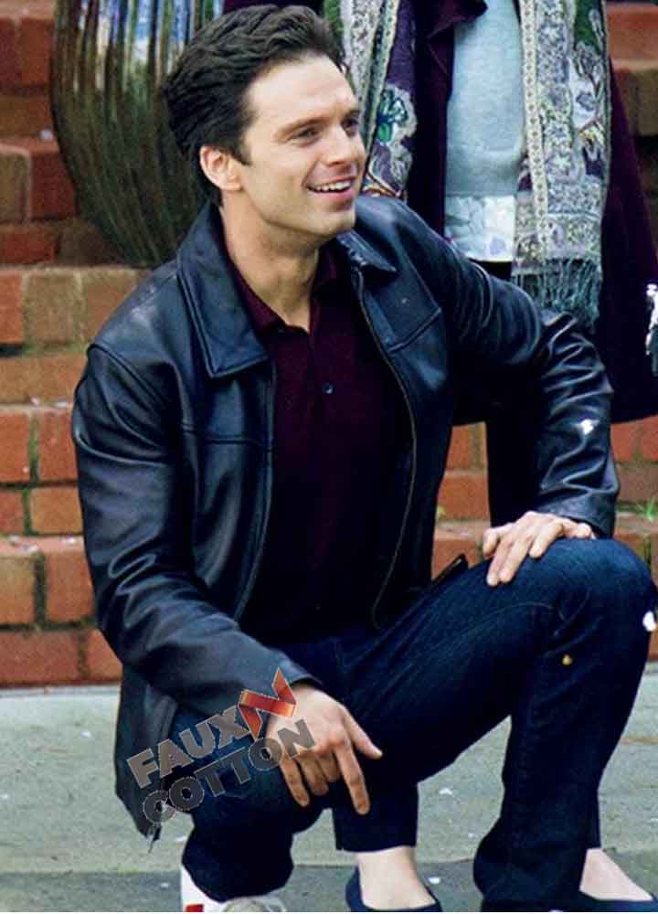 The Last Full Measure (Scott Huffman) Sebastian Stan Black Leather Jacket