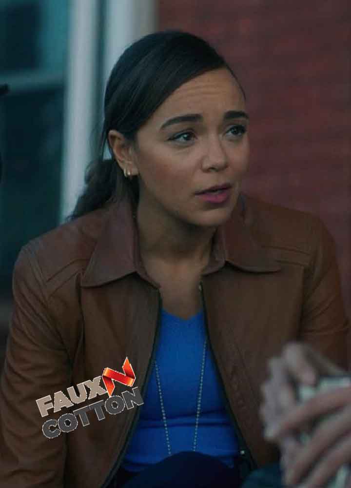 The Umbrella Academy Ashley Madekwe (Detective Eudora) Leather Jacket