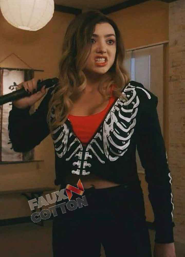 Cobra Kai S03 (Tory Nichols) Peyton List Black Cotton Jacket