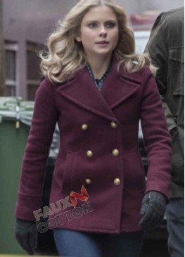iZombie Rose McIver (Olivia Moore) Maroon Wool Coat 