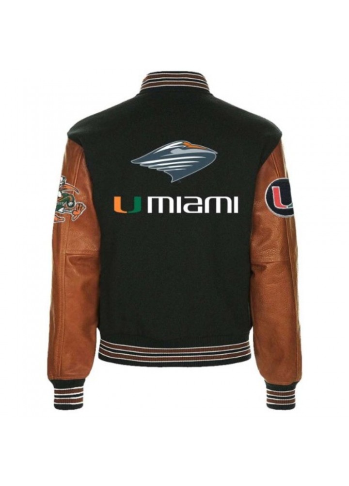 UNIVERSITY OF MIAMI HURRICANES VARSITY JACKET UNIVERSITY OF MIAMI HURRICANES VARSITY JACKET