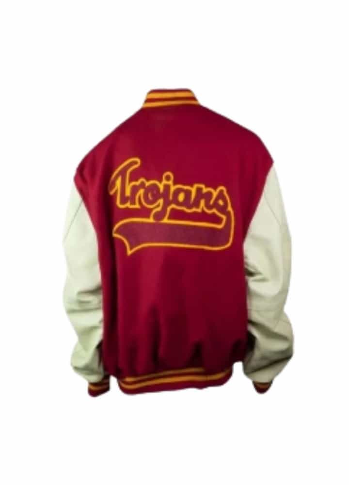 USC TROJANS CARDINAL LETTERMAN JACKET USC TROJANS CARDINAL LETTERMAN JACKET