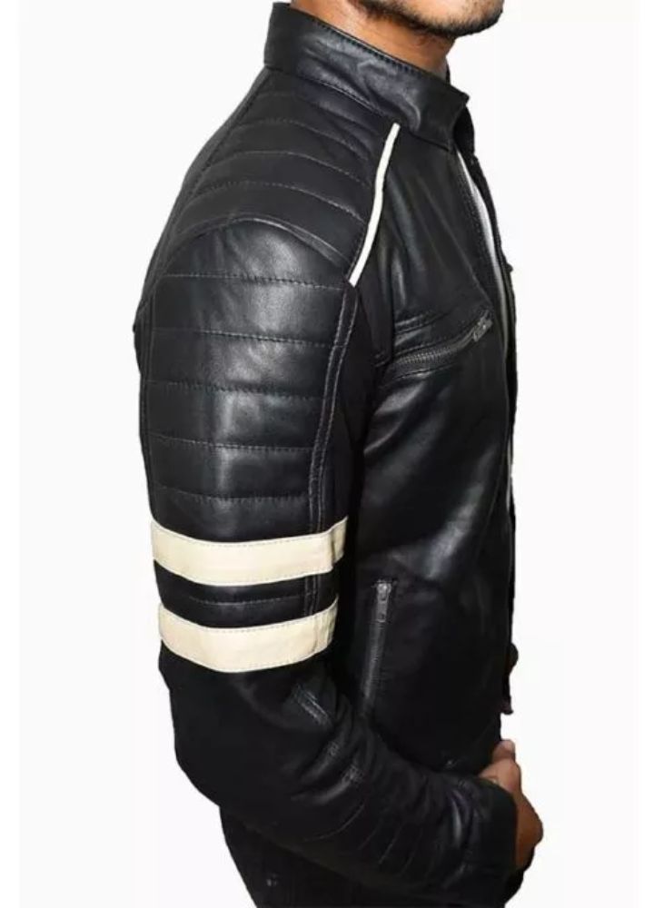 Good Will Hunting Matt Damon (Will Hunting) Cowhide Leather Black Jacket