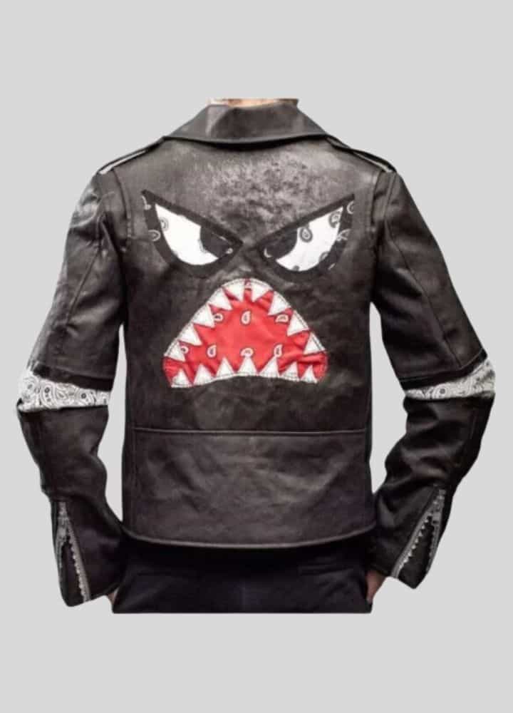 SINGER JULIAN CASABLANCAS DAFT PUNK (INSTANT CRUSH) SHARK BLACK LEATHER JACKET
