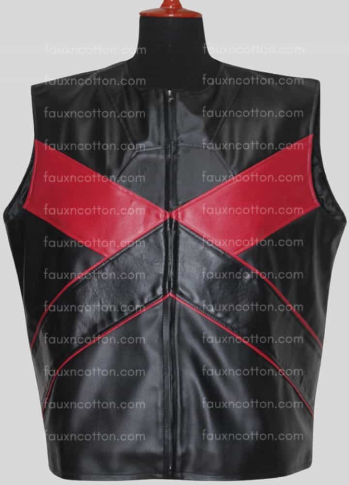 DEADPOOL 2 COLOSSUS (STEFAN KAPICIC) BLACK LEATHER VEST