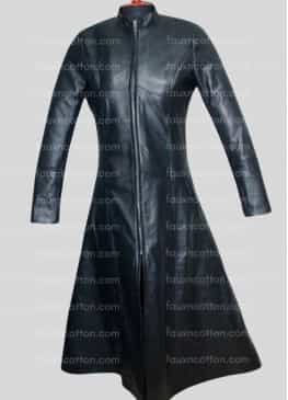 The Matrix Resurrections Carrie Anne Moss (Trinity) Black Trench Coat