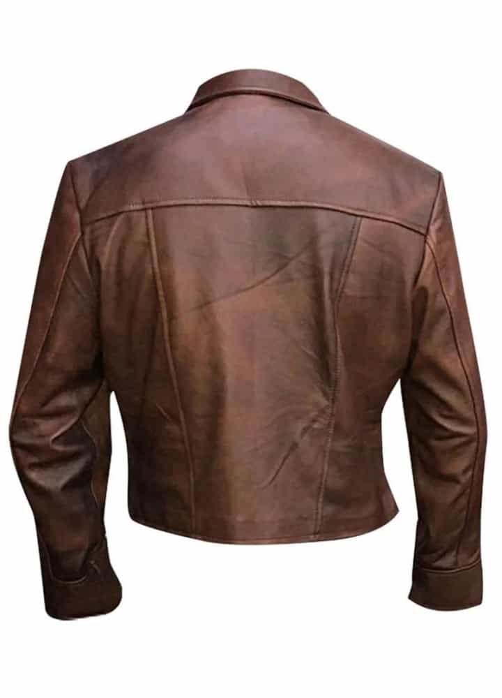 JUSTICE LEAGUE ARTHUR CURRY BROWN LEATHER JACKET