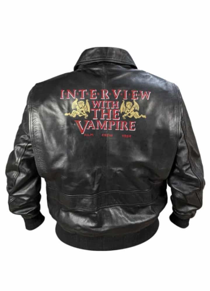 INTERVIEW WITH THE VAMPIRE CREW BLACK LEATHER JACKET