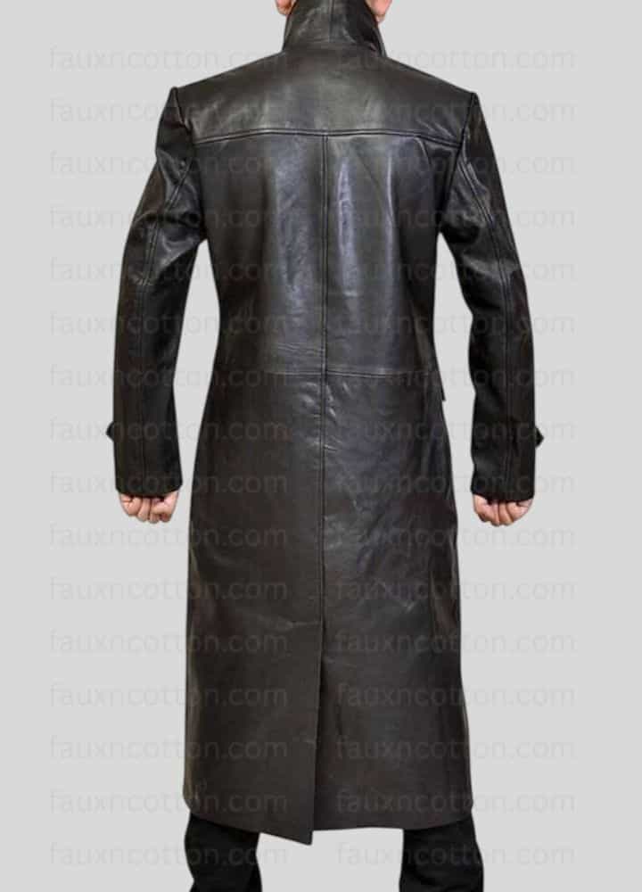 Smallville S9 Superman Clark Kent (Tom Welling) Black Leather Trench Coat Smallville S9 Superman Clark Kent (Tom Welling) Black Leather Trench Coat
