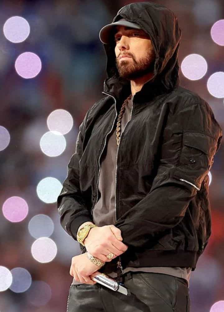 Eminem Super Bowl Show Black Hooded Jacket