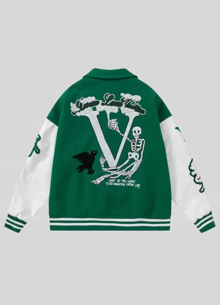 Louis Vuitton Varsity Green and White Jacket