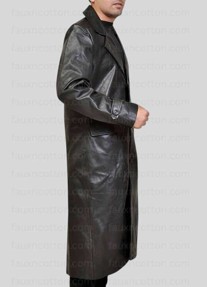 Smallville S9 Superman Clark Kent (Tom Welling) Black Leather Trench Coat Smallville S9 Superman Clark Kent (Tom Welling) Black Leather Trench Coat