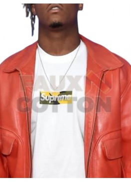 Juice WRLD Orange Leather Jacket