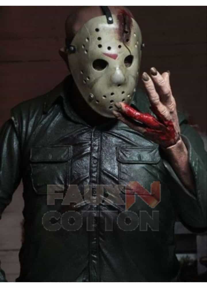Jason Voorhees Green Leather Jacket