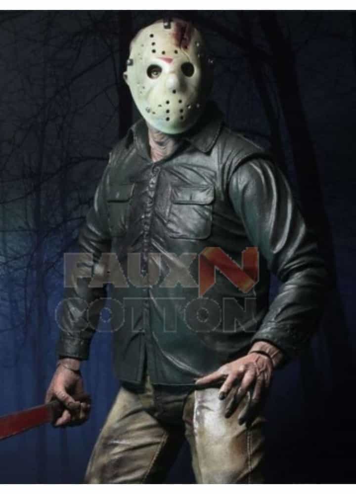 Jason Voorhees Green Leather Jacket