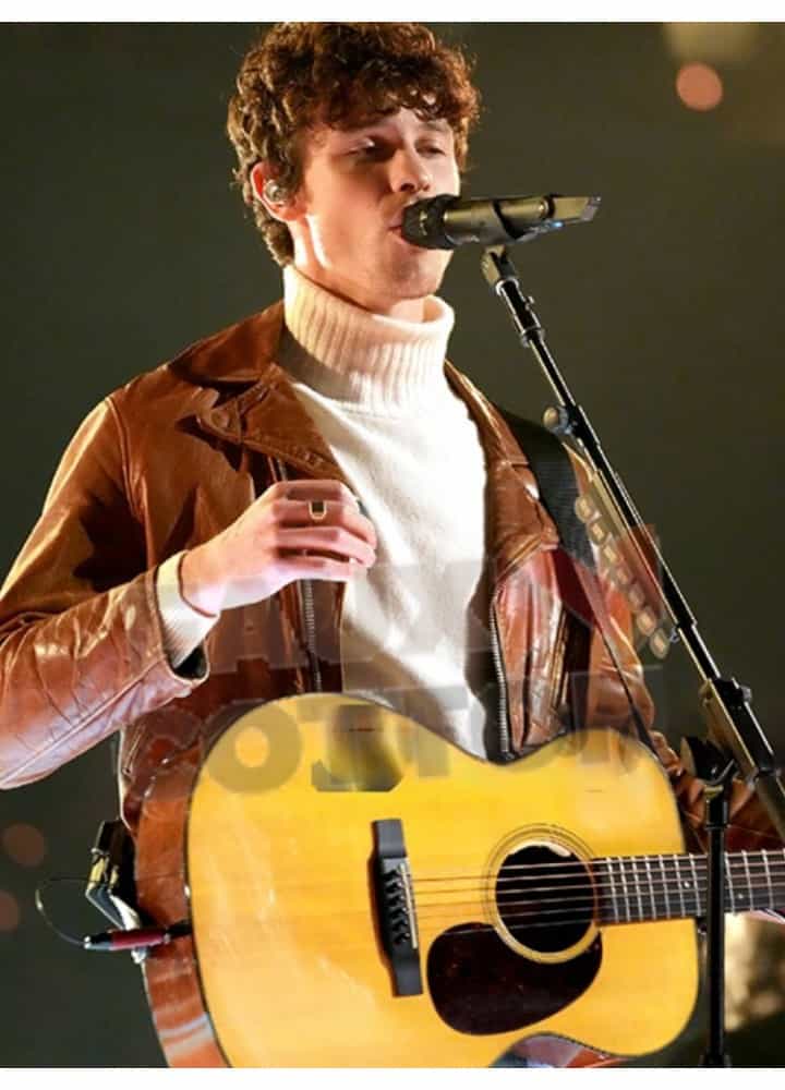 Shawn Mendes Brown Leather Jacket
