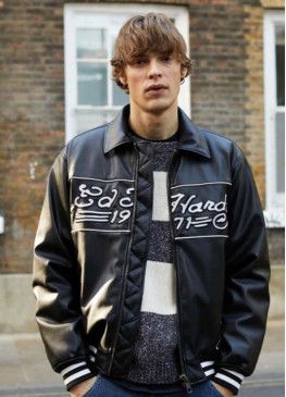 Ed Hardy Black Leather Jacket
