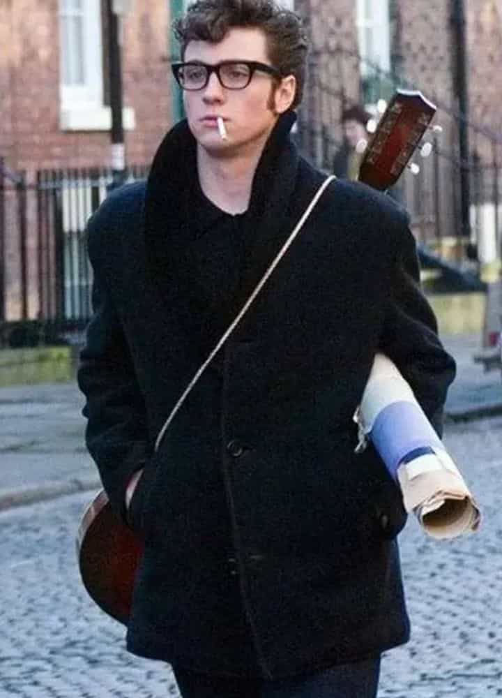 Nowhere Boy Aaron Taylor-Johnson Black Coat Nowhere Boy Aaron Taylor-Johnson Black Coat