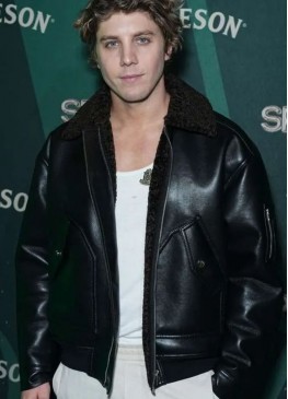 Smile 2 Lukas Gage Black Shearling Jacket