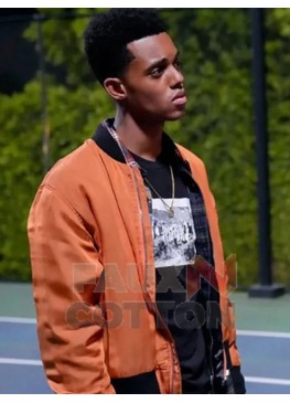 Jabari Banks Bel-Air Orange Bomber Jacket