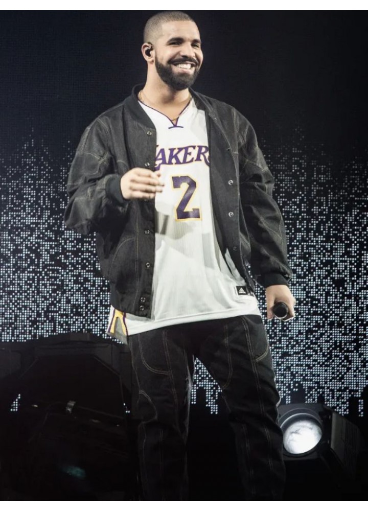 Aubrey Drake Graham North Face Black Cotton Jacket