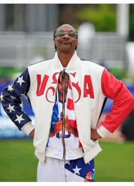 Snoop Dogg U.S. 2024 Olympic Leather Jacket
