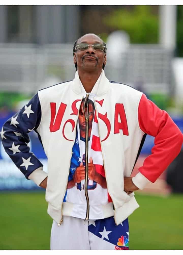 Snoop Dogg U.S. 2024 Olympic Leather Jacket