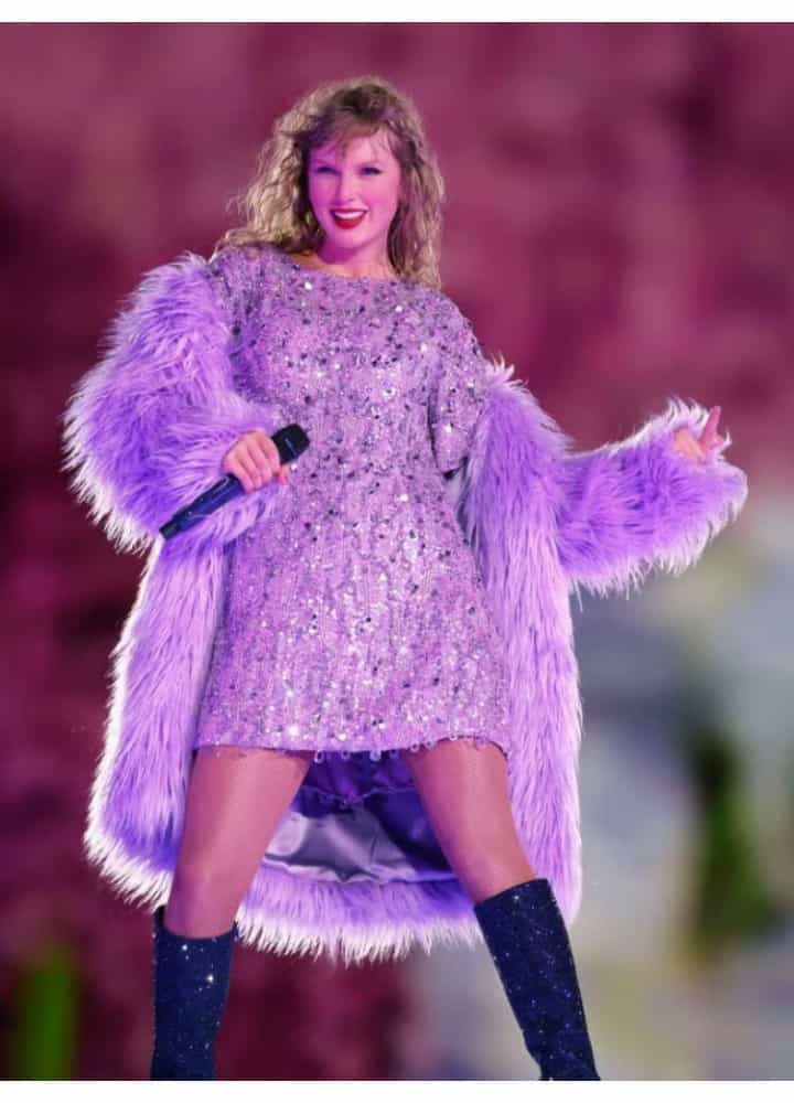 Taylor Swift Tour Purple Fur Coat Taylor Swift Tour Purple Fur Coat