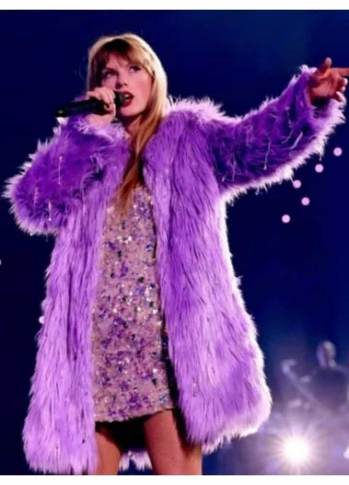 Taylor Swift Tour Purple Fur Coat Taylor Swift Tour Purple Fur Coat