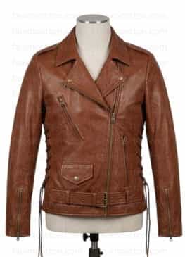 Emma Watson Brown Leather Jacket