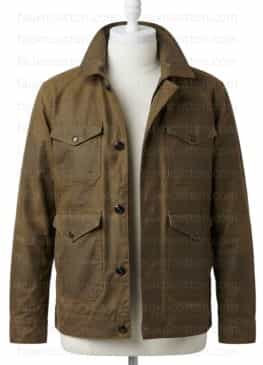 Kevin Costner Yellowstone John Dutton Brown Cotton Jacket