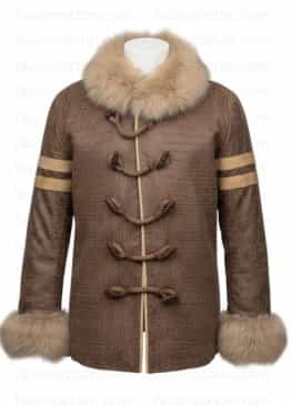 One Piece S02 Usopp Brown Shearling Jacket 