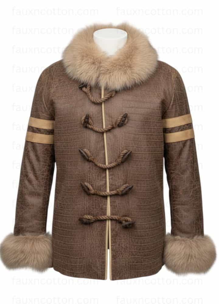 One Piece S02 Usopp Brown Shearling Jacket 