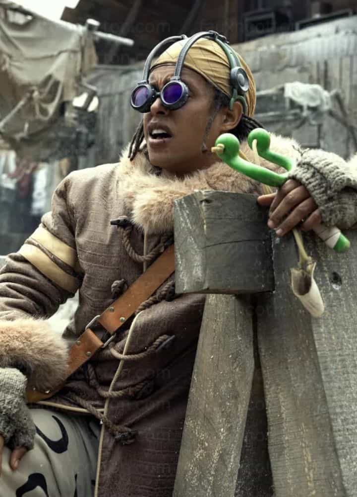 One Piece S02 Usopp Brown Shearling Jacket 