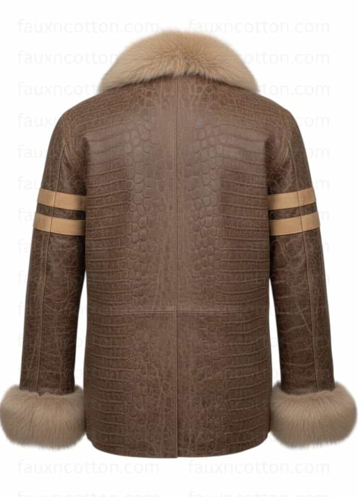 One Piece S02 Usopp Brown Shearling Jacket 