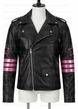 Bret Hitman Hart WWE Black Leather Jacket