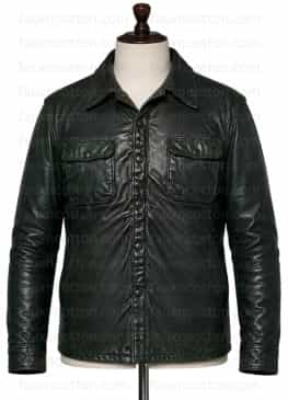 Jason Voorhees Green Leather Jacket